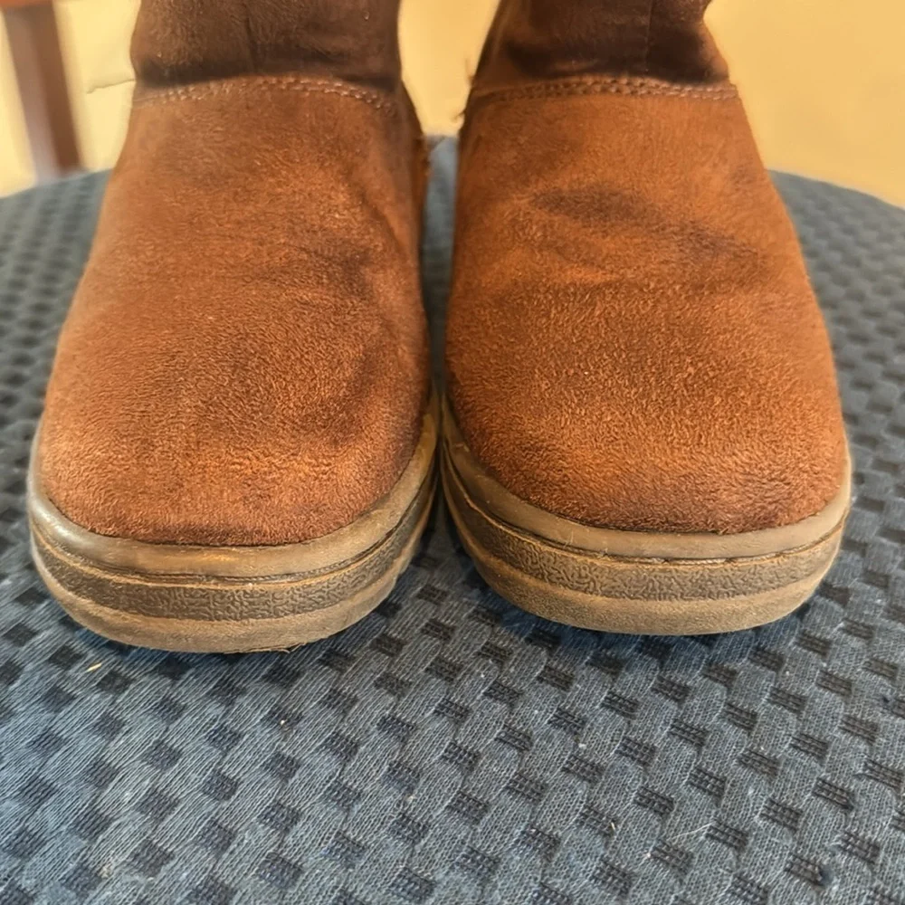 Sonoma life & style lil Madison brown faux fur lined boots booties toddler  9